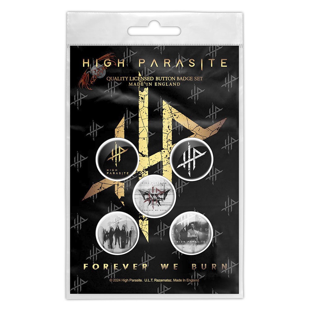 High Parasite - Forever We Burn Badge/button - Set van 5 - Multicolours